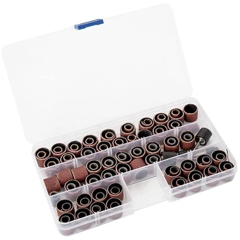 

104-Piece Sanding Belt Sleeve Drum Sander Set Nail Drill Sanding Belt Coarse Sanding Belt 4 Mandrels Rotating Kit