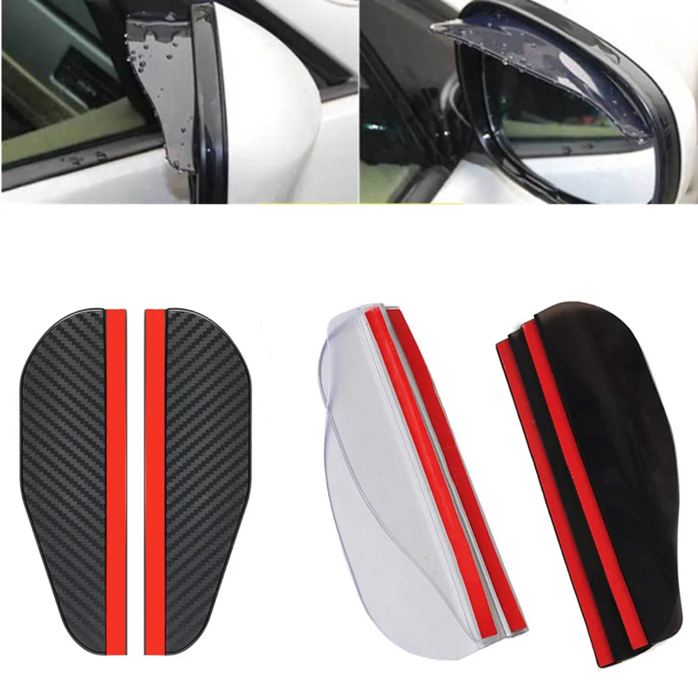 Rearview Mirror Rain Shield 2 Pieces Car side Mirror Waterproof Sun Visor Auto Rear View Side Flexible Protector