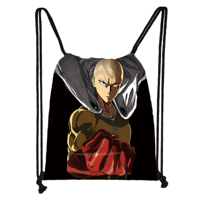 Аниме One Punch Man drawstring сумка рюкзаки для женщин и мужчин Saitama Genos дорожная сумка для подростков мальчиков один удар-человек сумка для хранения Книга сумка - Цвет: skdonepunch08