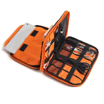 

1Pcs Double-layer Data Cable Storage Bag Digital Travel Mobile Hard Disk U Disk Finishing Bag Earphone Storage Box Thick 2Sizes