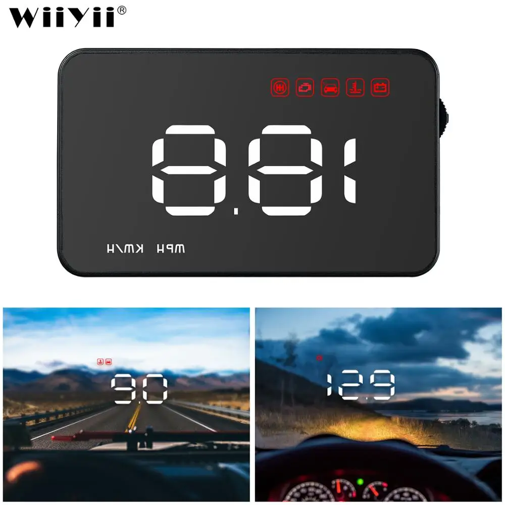 

Car A1000 HUD OBD2 Head Up Display Overspeed Warning System Projector Windshield Auto Electronic Voltage Alarm car accesories