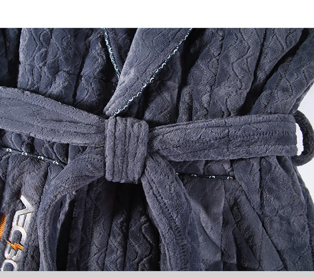 mens pajama pants Winter Men's Bathrobe Terry Robe 3-layer Flannel Super Thick Warm Dressing Gown Luxury Solid Plaid Long Robe For Man Towel Towel mens silk pajamas short set