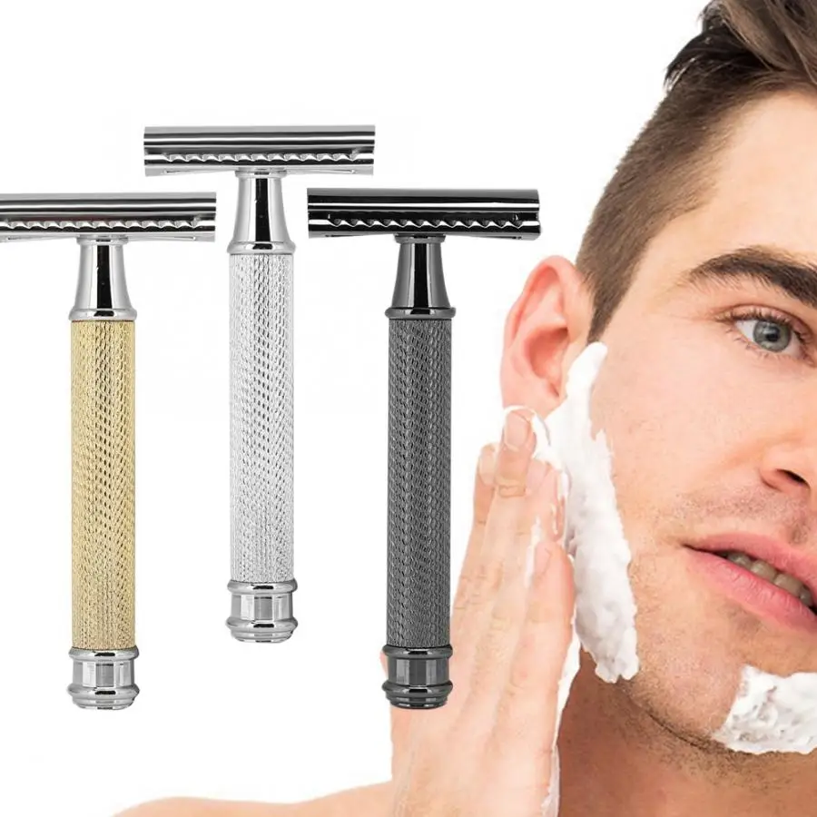 

Razor Classic Manual Shaver Metal Handle Double Edged Safety Shaving Tool Gift For Men Use Safety Razor G0220