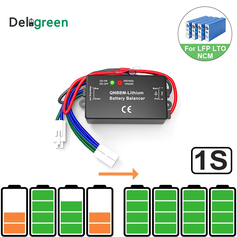 1S Battery Equalizer Single Cell Li-ion LiFePO4 LTO NCM  Polymer 18650 DIY Active BMS Battery Balancer With Led Indicator QNBBM