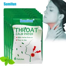 

6/24/36Pcs Sumifun Throat Calm Patch Treat Chronic Pharyngitis Sore Throat Sticker Cough Anti-Inflammatory Pain Relief Plaster
