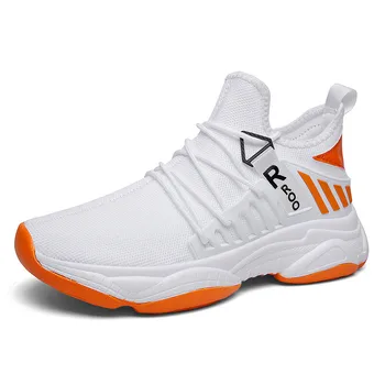 

Men Fashion Fly Woven Mesh Sneakers Summer Running Casual Shoes Zapatillas Hombre Lightweight Breathable Outdoor Sneakers