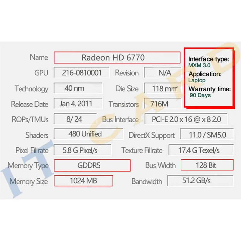Original Radeon HD6770 HD6770M HD6750 HD6750M