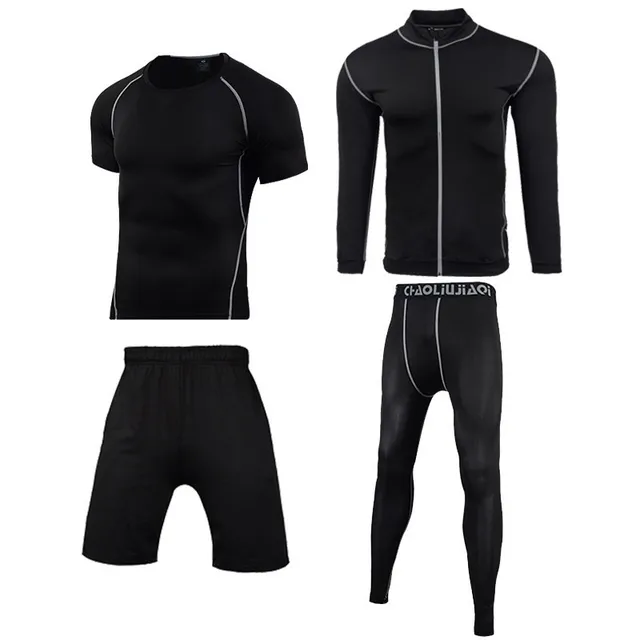 Men Sportswear Compression Sport Suits Quick Dry Running Sets Clothes Sports Joggers Training Gym Fitness Tracksuits Running Set Men sportswear 4-10