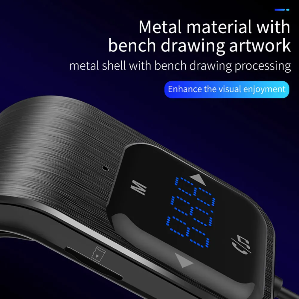 Автомобильный Aux Bluetooth fm-передатчик Handfree Автомобильный комплект беспроводной MP3 плеер Радио адаптер с громкой связью двойной USB зарядное устройство