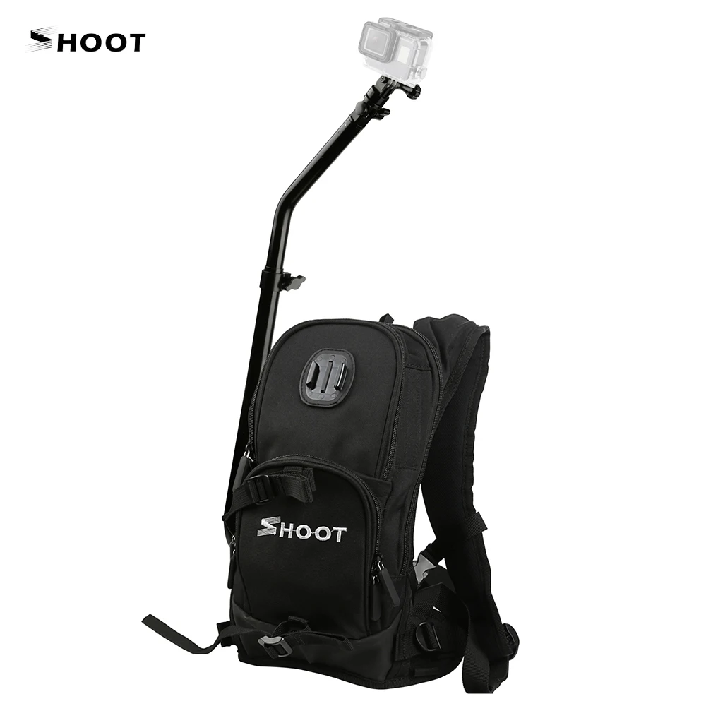 

SHOOT Sports Camera Selfie Photography Backpack Bag with Mounting Bracket Adapter for Outdoor Skiing Motorcycling Shooting