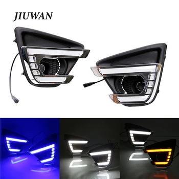 

1 Pair LED DRL For Mazda CX-5 CX5 2012 2013 2014 2015 2016 Car Driving Daylight With Yellow Turning Signal Light Blue Night Lamp