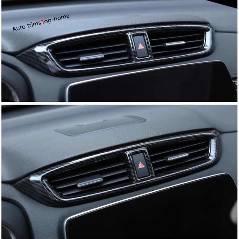 Chrome Middle Air Condition Vent Cover Outlet Trim For Honda CR-V CRV 2017 2018