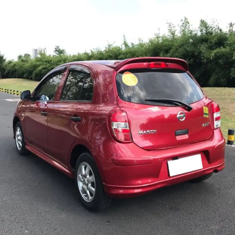 Для Nissan March спойлер высокого качества ABS Материал заднее крыло автомобиля