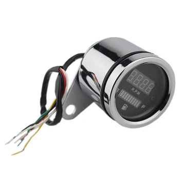 

Motorcycle Modified Tachometer Digital Universal Electronic Watch Tachometer with Oil Meter