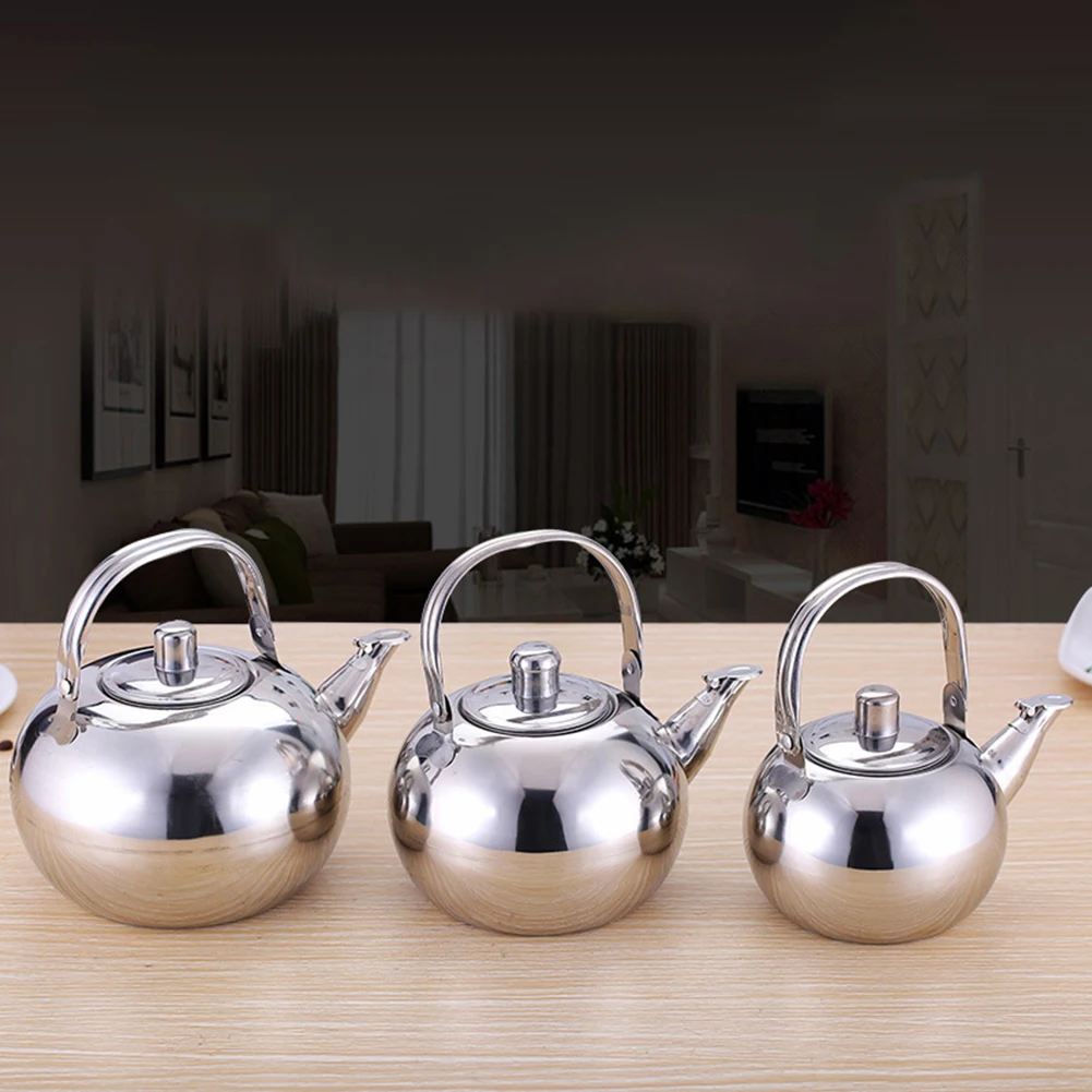 Bouilloire à Thé En Acier Inoxydable 1L Avec Passoire Intégrée - Pour Cuisinière à Gaz, Induction, électrique - Design élégant Et Facile à Nettoyer
