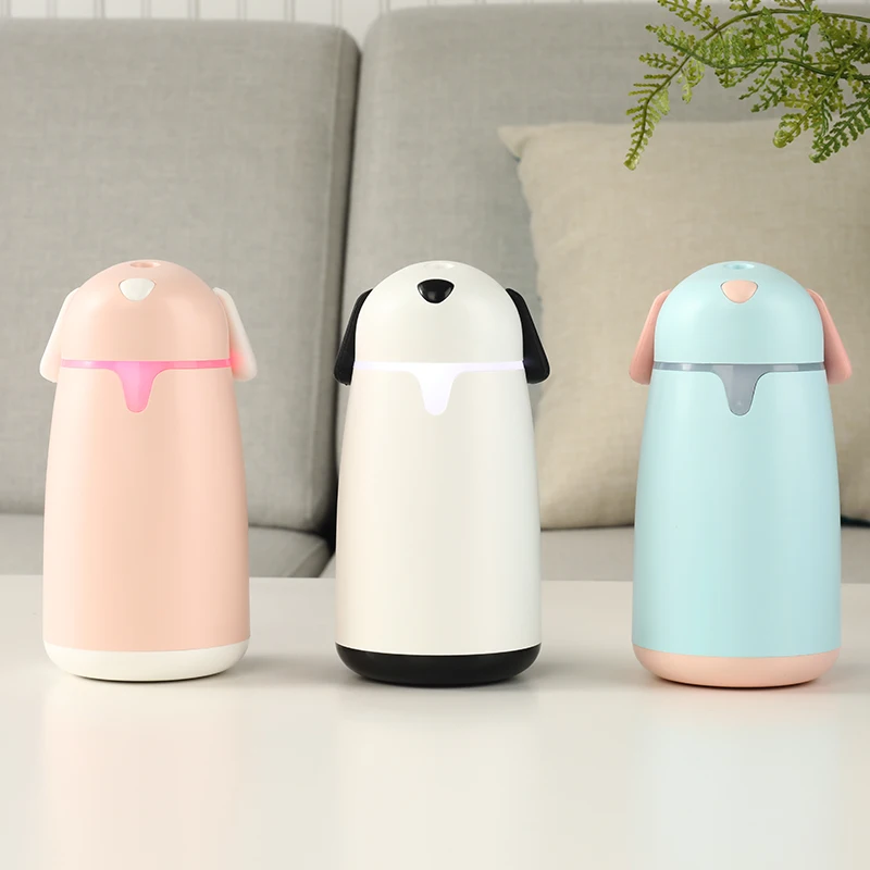 

Mini 150ML Humidifier Puppy Air Humidifier Ultrasonic Aroma Essential Oil Diffuser 7 Color Light Mist Maker Fogger for Home Car