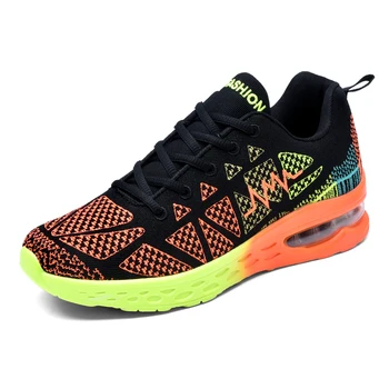 

Men Lightweight Sneakers Running Shoes NEW Outdoor Sports Shoes Breathable Mesh Comfort Vulcanized Shoes Men Air Cushion Lace Up