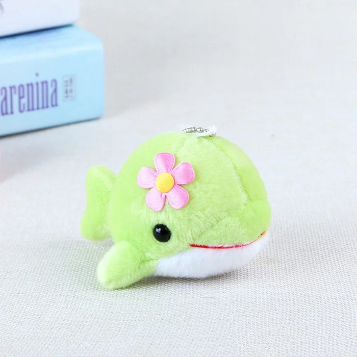 Speedline 13cm 5 Colors Cute Key Chain Gift Dolphin Plush Toy Small Soft Mini Plush Christmas Gifts For Kids Home Decoration - Цвет: 02