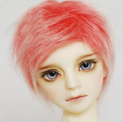M0105-2 детская игрушка ручной работы 1/12 1/8 1/6 1/3 1/4 кукольный парик для шарнирной куклы/SD кукольный реквизит аксессуары оранжевый, красный, пурпурный, цвет волос 1 шт.-2 - Цвет: 17
