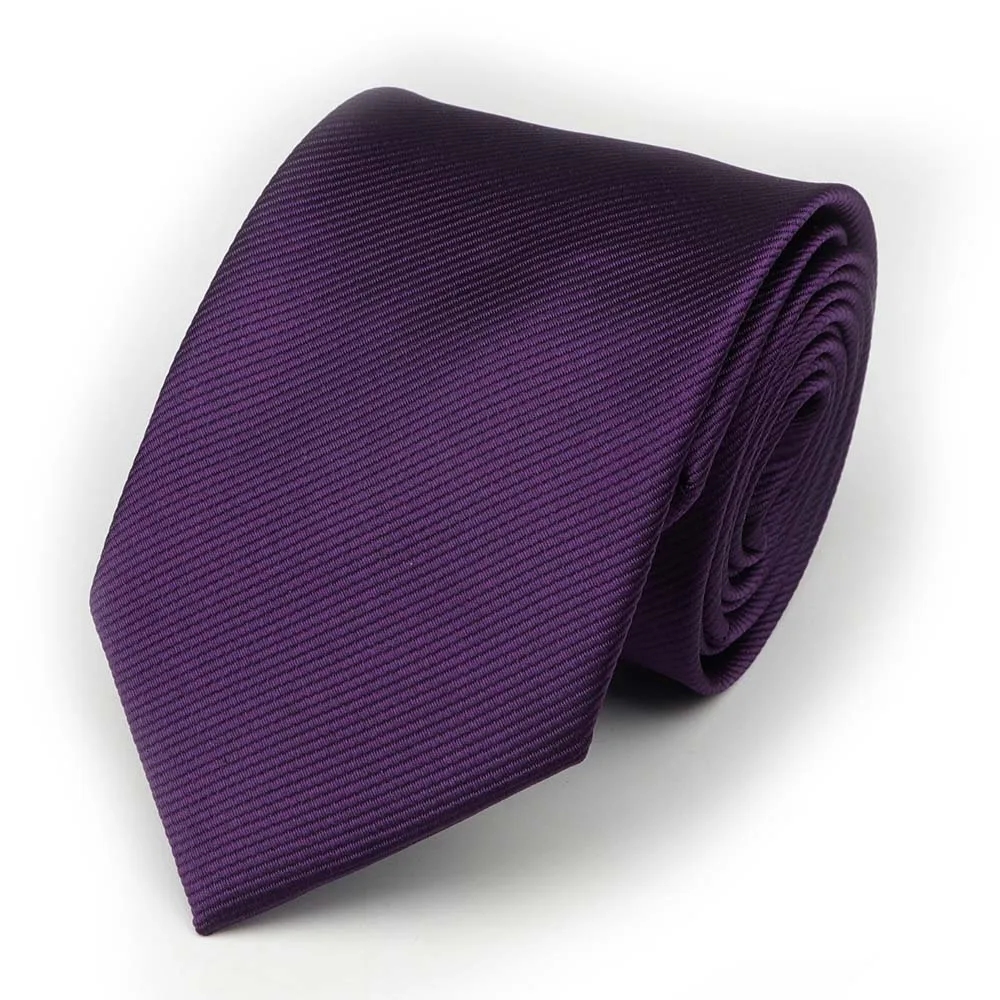 Мужские однотонные классические галстуки формальные Полосатый Бизнес 8 см тонкий галстук для свадебного галстука обтягивающий галстук жениха - Цвет: 8