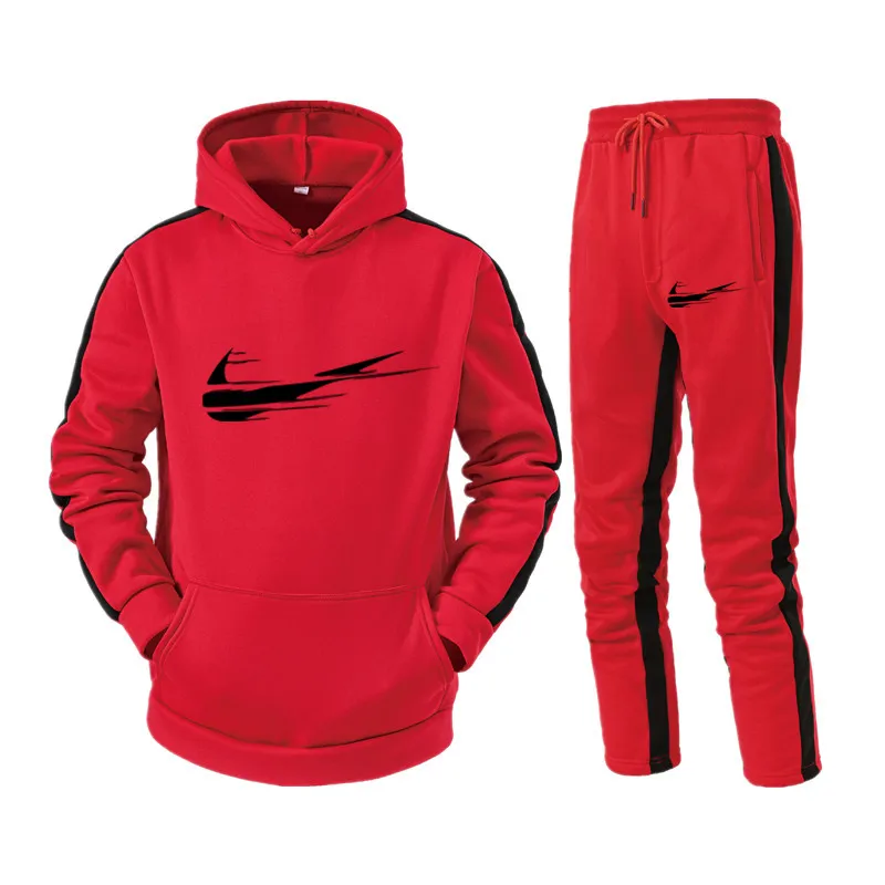 

2020 New Tracksuit men Fashion Sportswear Two-Piece Sets All Cotton Fleece Liverpool Soccer Thick hoodie + Pants Sporting Suit