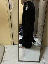 Pantalones lisos de pierna ancha para mujer, Pantalones largos de alta calidad, informales y sencillos, primavera y otoño, 2021