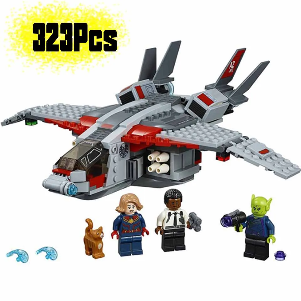 Cena Bela 11235 Marvel Captain Marvel i Skrull atak klocki zabawki kompatybilny z legoinglys Super Hero 76127