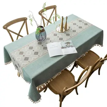 

Cotton Tassels Table Cloth Decorative Tablecloth Rectangular Dining Table Cover Table Cloths Obrus Tafelkleed Mantel Mesa Nappe