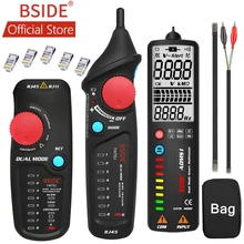 Bside fwt82 modo duplo cabo de rede rastreador fio toner rj45 rj11 ethernet lan tracer analyzer detector linha localizador