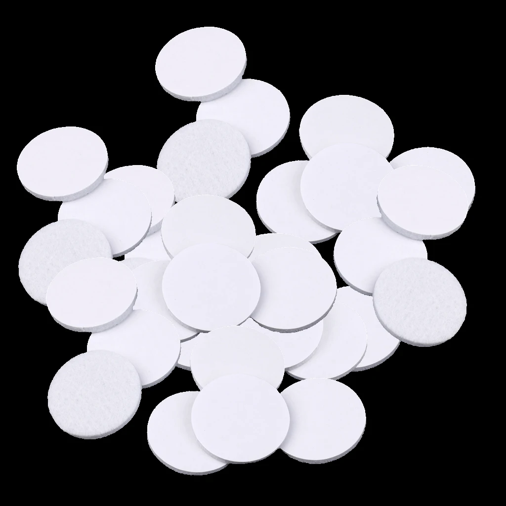 50 Pieces Round Shape Self Adhesive Table Chair Furniture Leg Felt Mat Pad White
