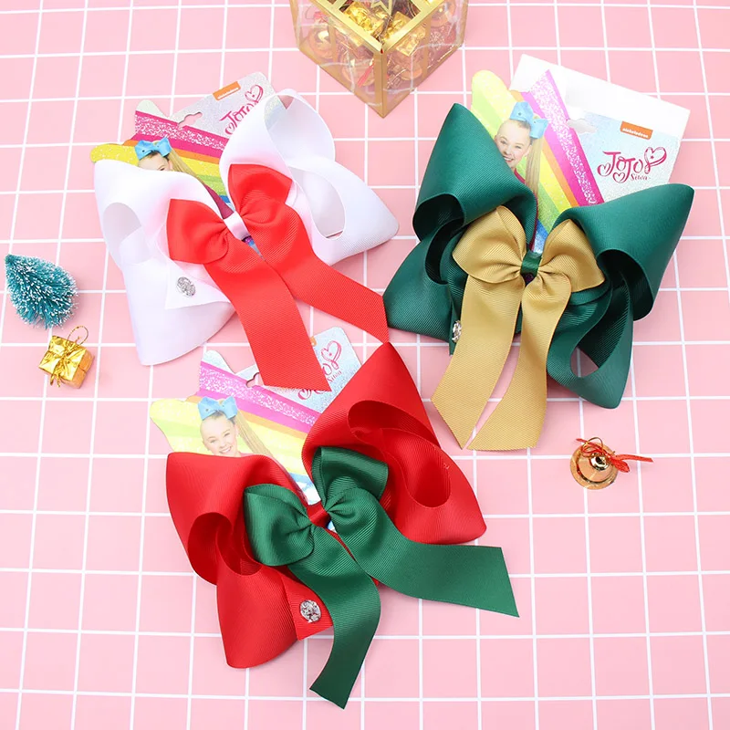 Банты для волос девочек 7 дюймов однотонные Ленточные заколки с бантом Jojo Siwa