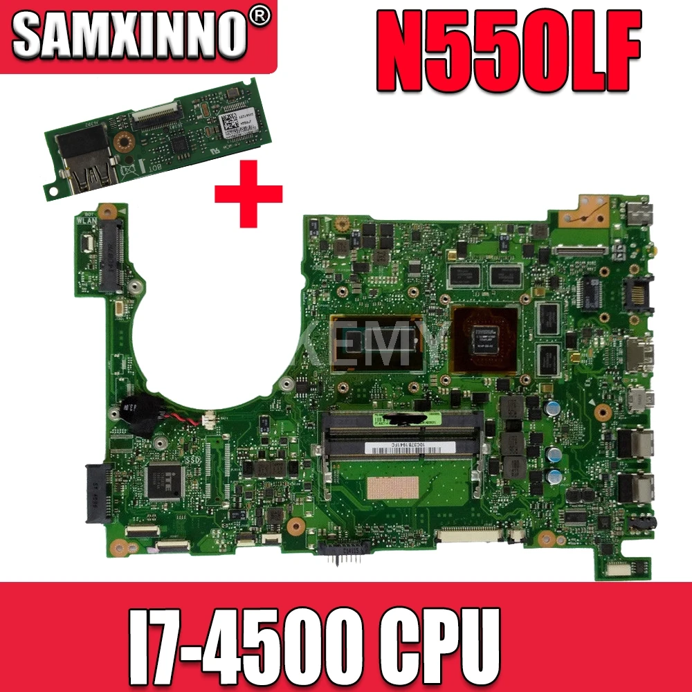 60NB0230-MBB000 для ASUS Q550LF N550LF Материнская плата ноутбука SR16Z i7-4500U GT740M DDR3 100%
