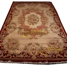 Ковер с цветочным рисунком, ручной работы, французский ковер с ручной вязкой, толстый плюшевый ковер 6,4X9,51