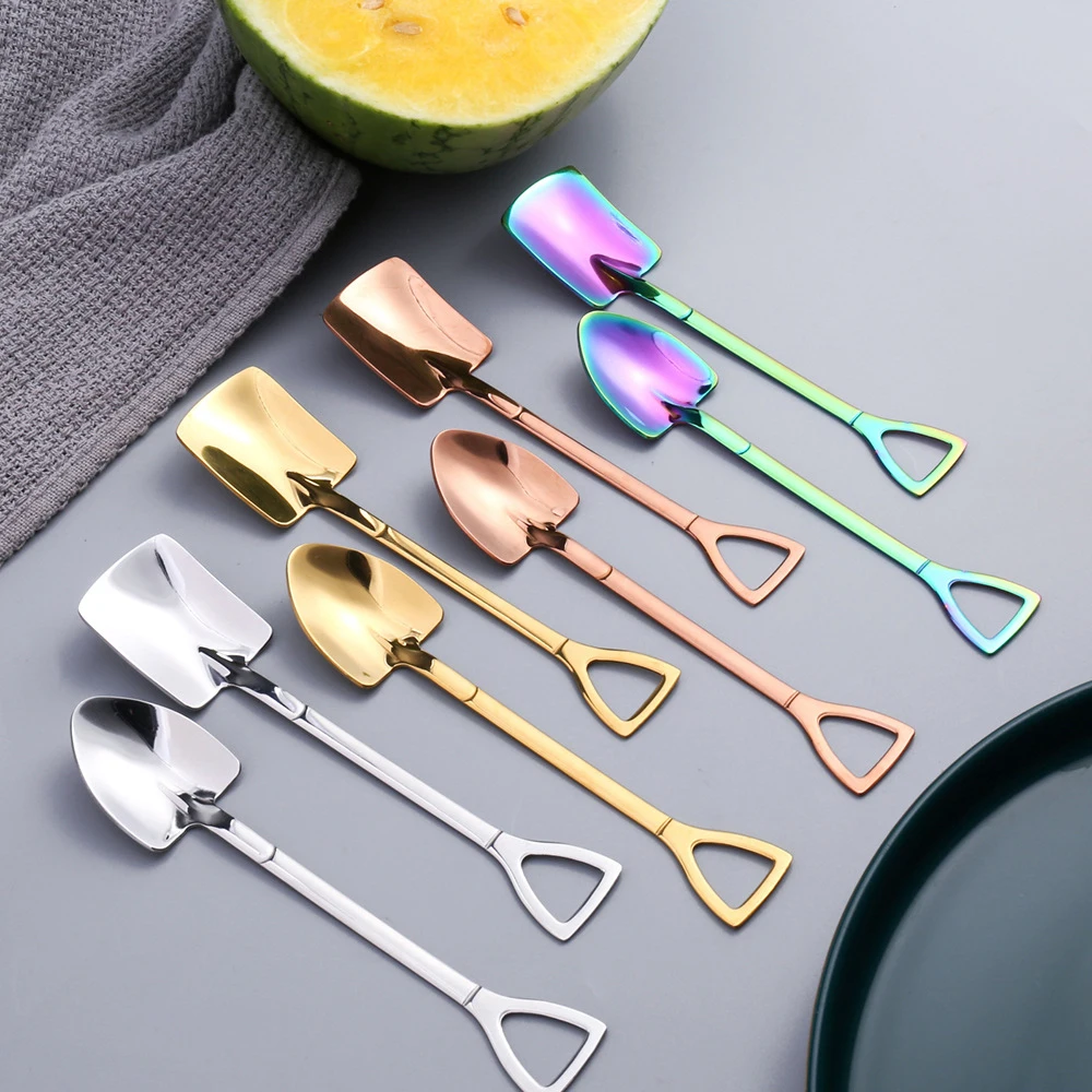 

coffee spoon ice cream dessert spoon retro cute round head spoon kitchen gadget decoration kitchen bar utensils