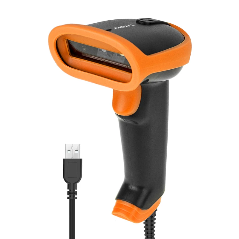 RADALL Wired Bar Code Scanner Handheld 2D Barcode Scanner Usb QR Code for Inventory POS Terminal Barcode Reader RD-S5