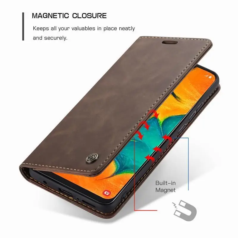 Leather Case For Samsung Galaxy A40 S Luxury Multifunctional Bumper Magnetic Flip Wallet Phone Bags For Samsung A 40 Cover Coque