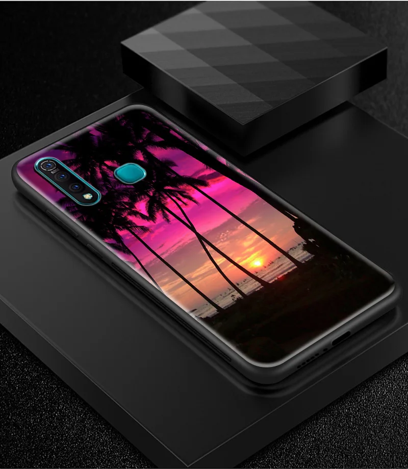 Закаленное Стекло КРЫШКА ДЛЯ VIVO Y71 Y75 Y79 Y83 Y85 Y93 Y97 X21i UD X23 X27 Pro Z3 Z5X V5S V7 плюс V9 V11i iQOO узор цветение Funda