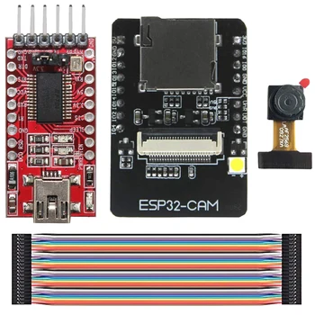 

Esp32-Cam Camera Wifi + Bluetooth Module 4M Psram Dual Core 32-Bit Cpu Development Board Ov2640 2Mp Camera Module + 8Dbi Wireles