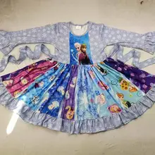 Повседневная одежда для малышей; платье для девочек с длинными рукавами; эксклюзивный дизайн принцессы; сезон осень