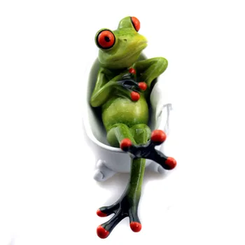 

Cute Animal Frog 3D Creative Funny Bathtub Frog Fairy Garden Kawaii Dollhouse Decor Ornaments DIY Accessories