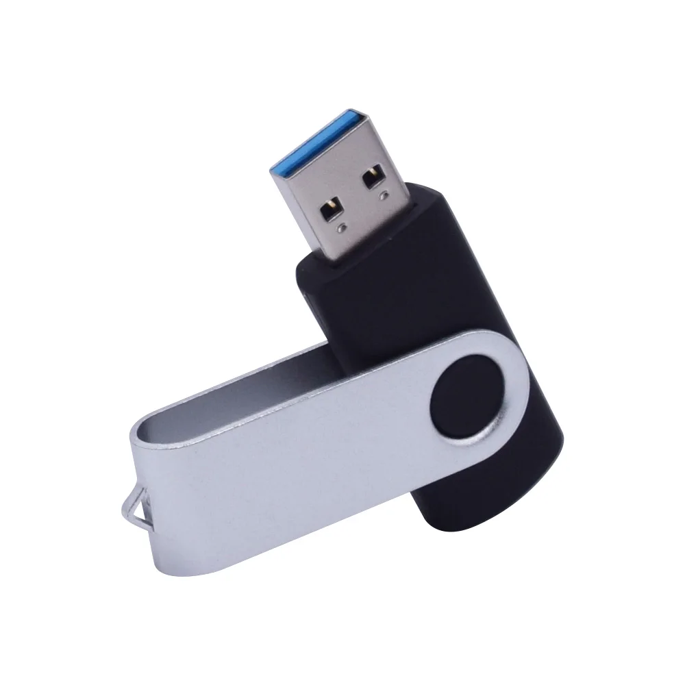 Usb _ usb 3 0 вращающийся цветной зажим с черным коллоидом 16 ГБ 32 64 128 Гб металлический