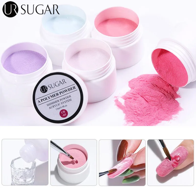 UR SUGAR Acrylic Powder Nail Art Gel For Polish Decorations Crystal Set Kit Professional | Красота и здоровье