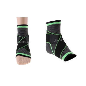 

1 Pair Ankle Support Foot Brace Guard Sports Feet Sprain Protector with Adjustable Straps