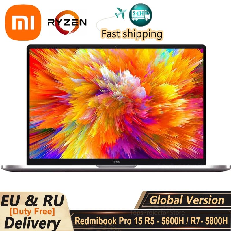 Ноутбук Xiaomi RedmiBook Pro 15 AMD R7 5800H/R5 5600H 6 дюйма 3 2 K 90 Гц полноэкранный ноутбук Mi Windows 10