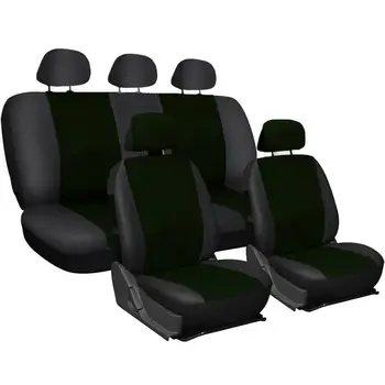 

COPRISEDILI AUTO IN ECOPELLE FODERE BICOLORE VERDE FORESTA - NERO UNIVERSALI ECO