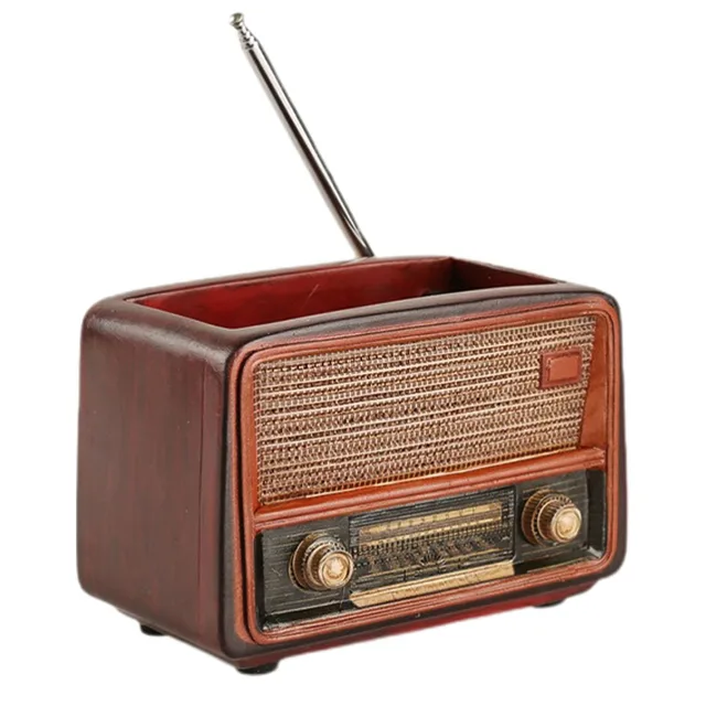 1Pc Retro Rádió Alakú Virágpot Konténer Gyanta Egyedi Cserepes Növényi Tartály Ültető Dekorációhoz Ültetéshez