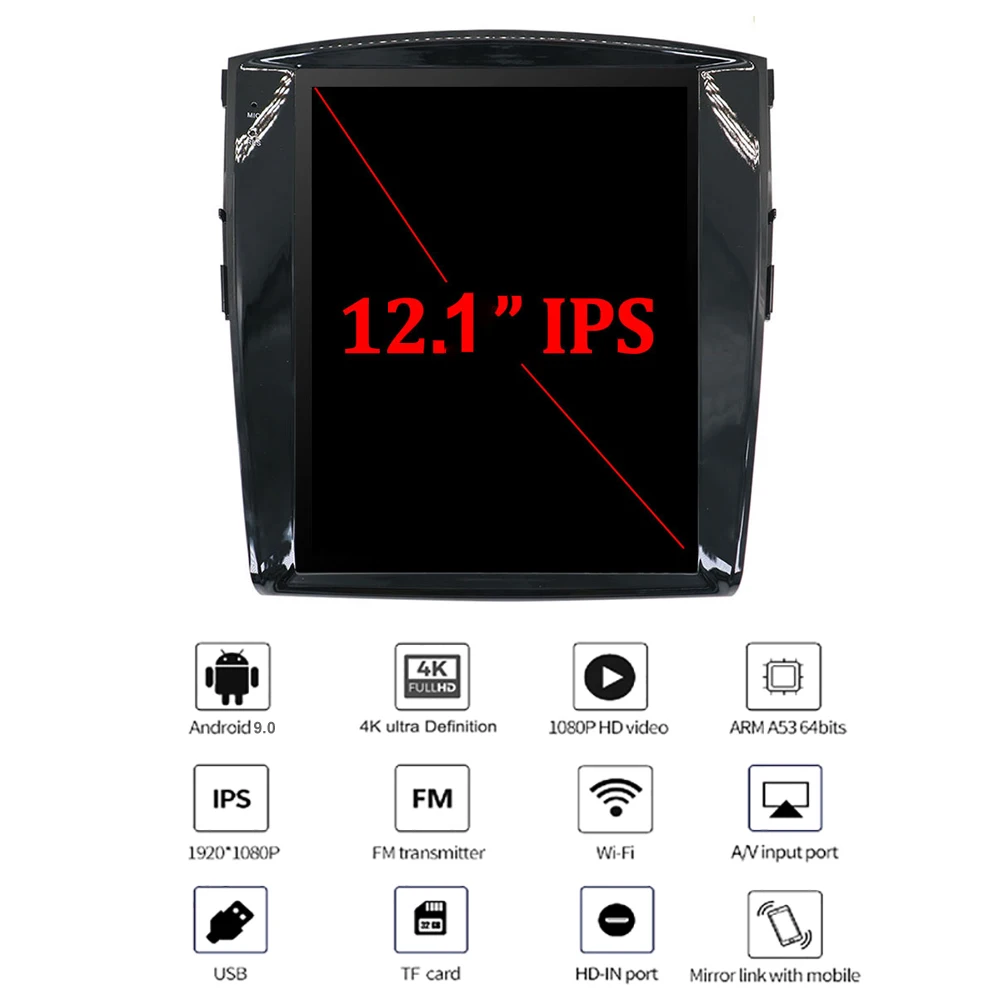 Автомобильный мультимедийный GPS навигатор YAZH Android 9 0 для Mitsubishi Pajero V93 V94 V40 2008 2019 с 12