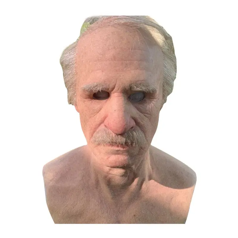 Halloween Realistic Old Man Mask Funny Cosplay Prop Masks Supersoft Another me Adult Face Cover Creepy Party Decoration | Тематическая
