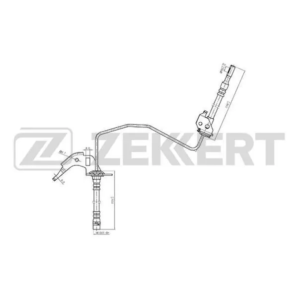 Шланг тормозной Opel Astra G H J 98- Meriva A B 03- Zafira