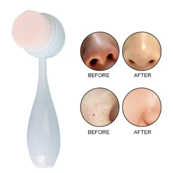 

1 Pcs Face Cleaning Vibration Massage Face Washing Product Durable Silicone Facial Cleanser Brush Facial Cleanser Brush